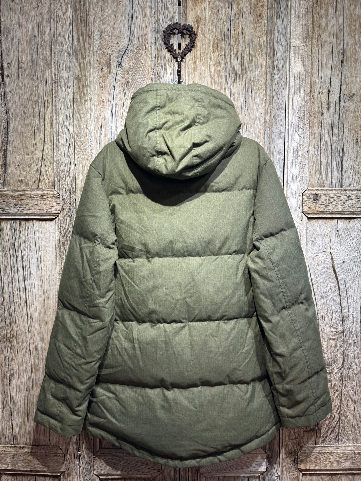 Olive Green Fred Perry Puffer Coat