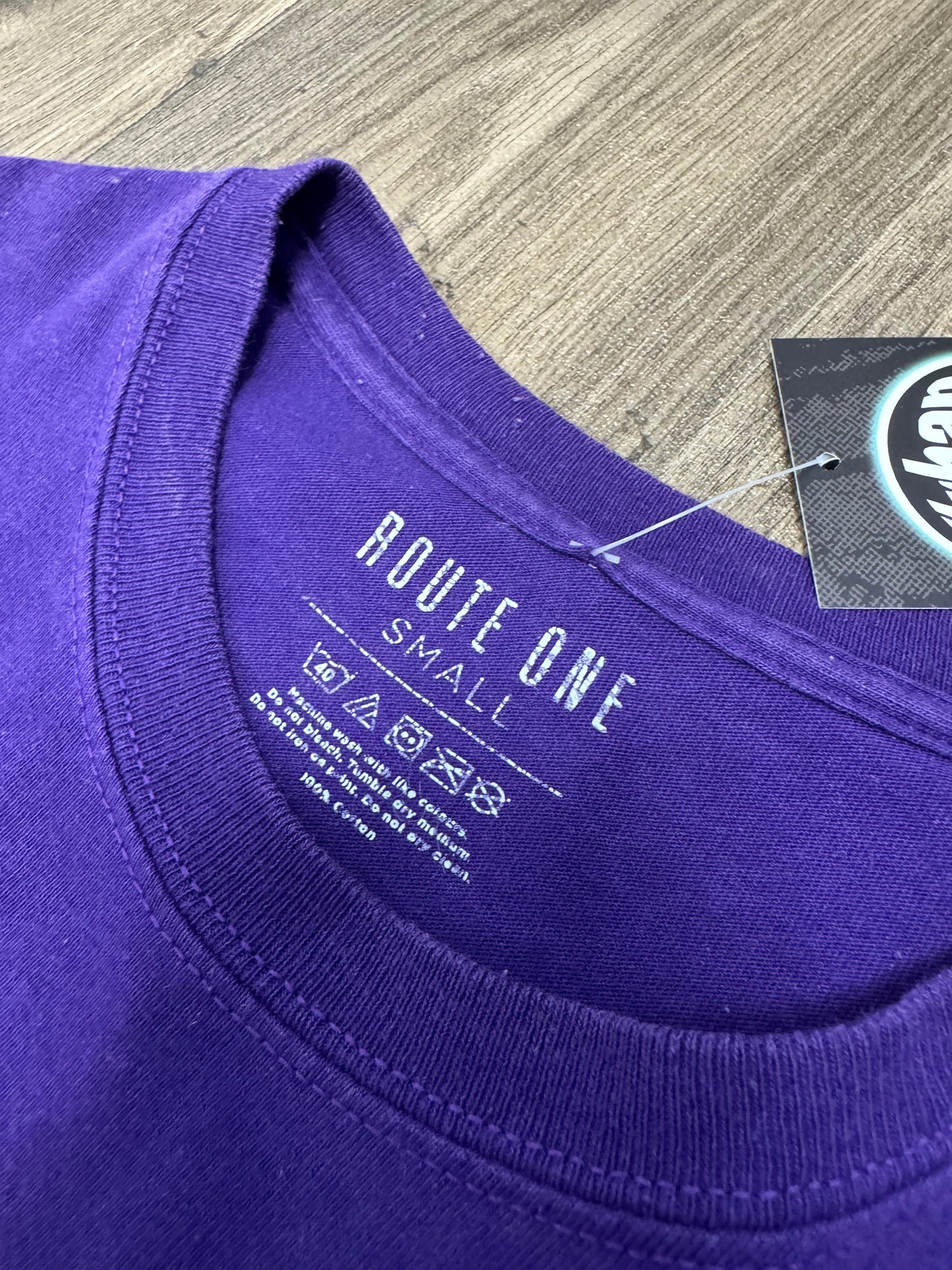 Route One Embroidered Purple Tee