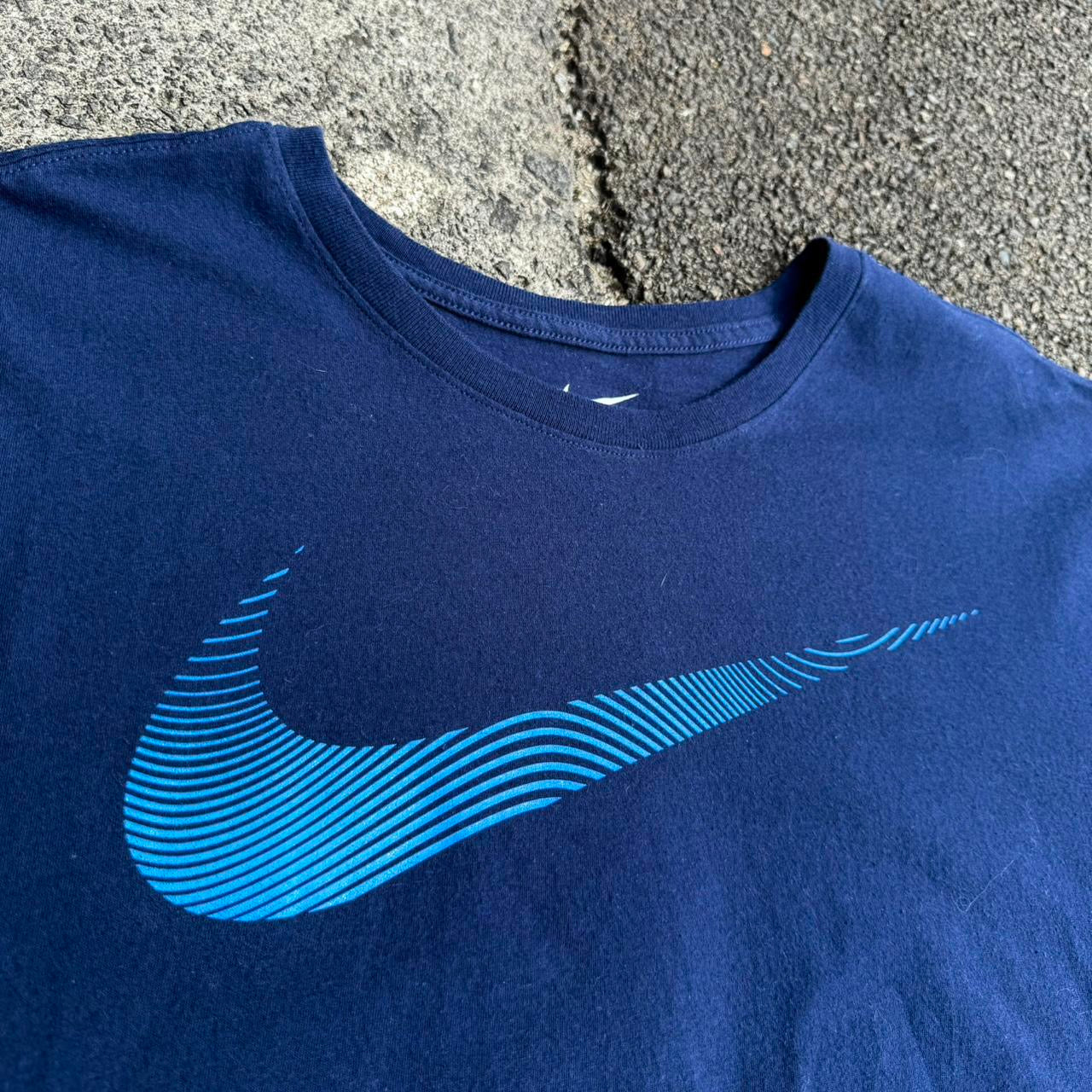Nike Navy Swoosh Logo Tee