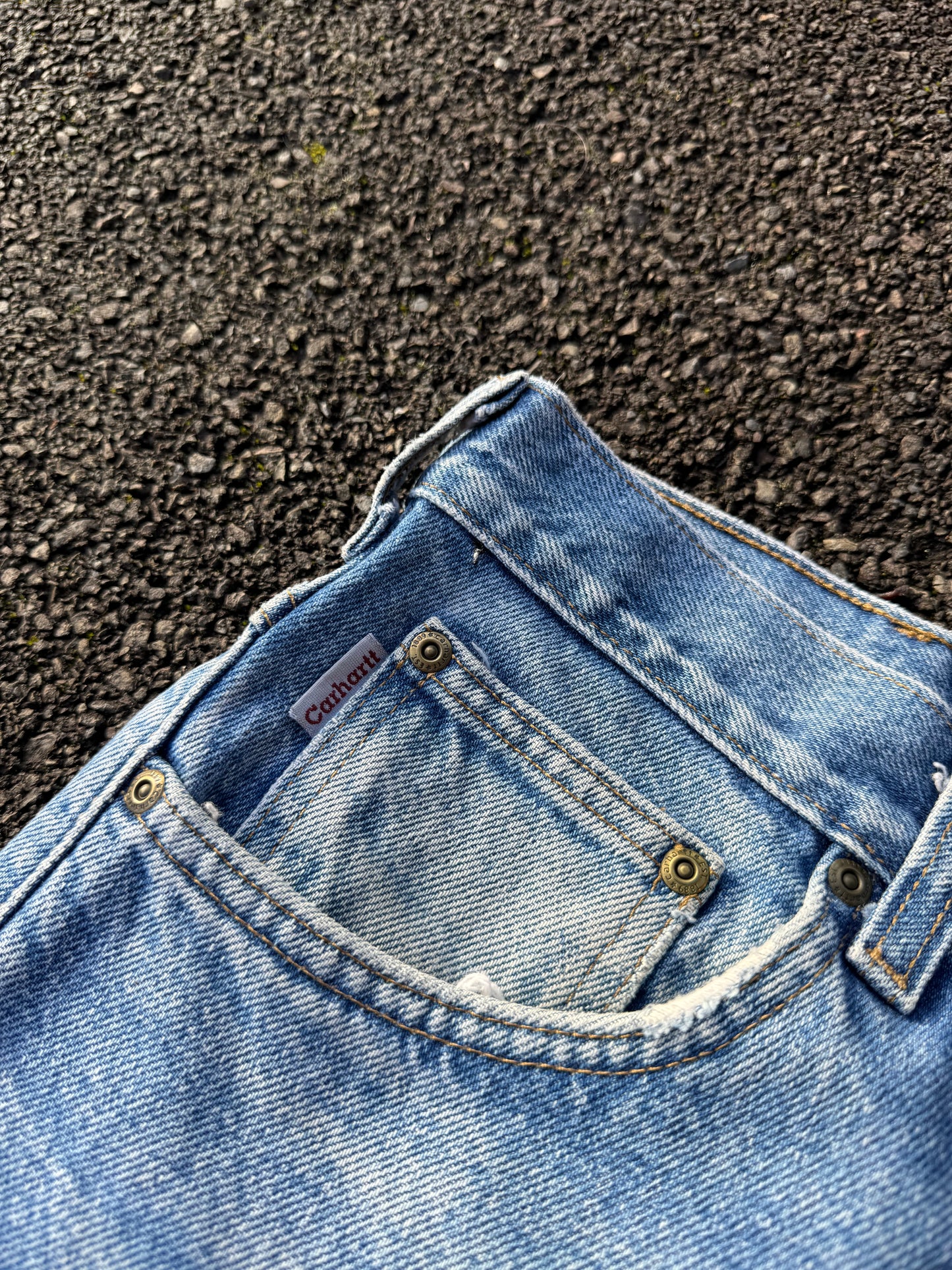 Vintage Carhartt Blue Check Lined Jeans