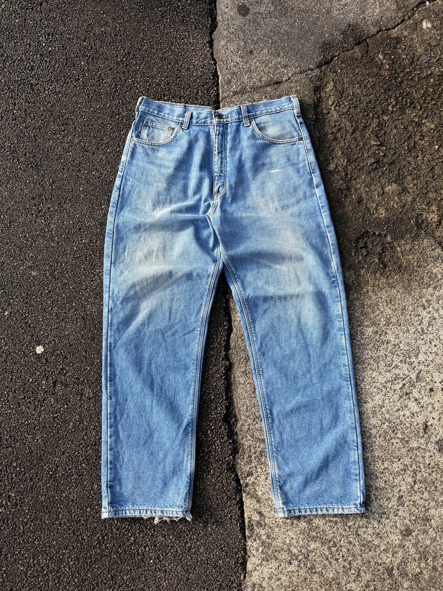 Vintage Carhartt Blue Check Lined Jeans