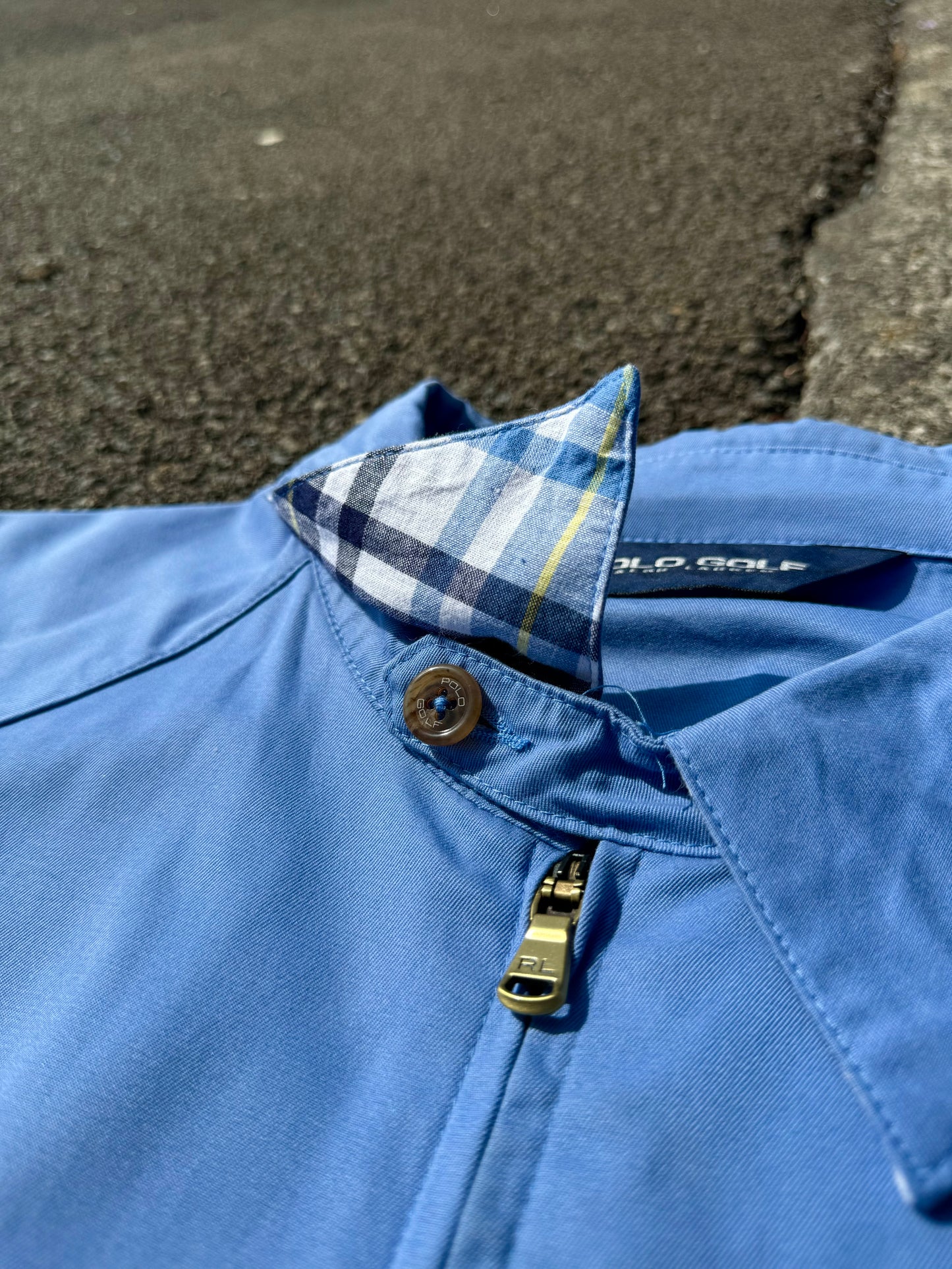 Vintage Ralph Lauren Blue Golf Bomber Jacket