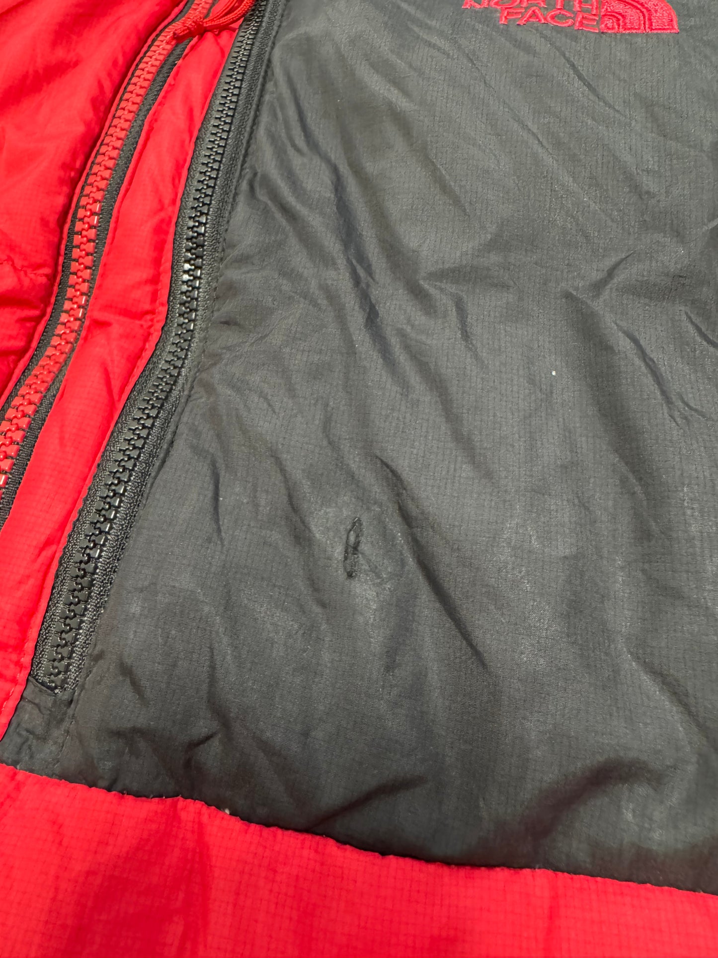Red North Face Puffer Coat