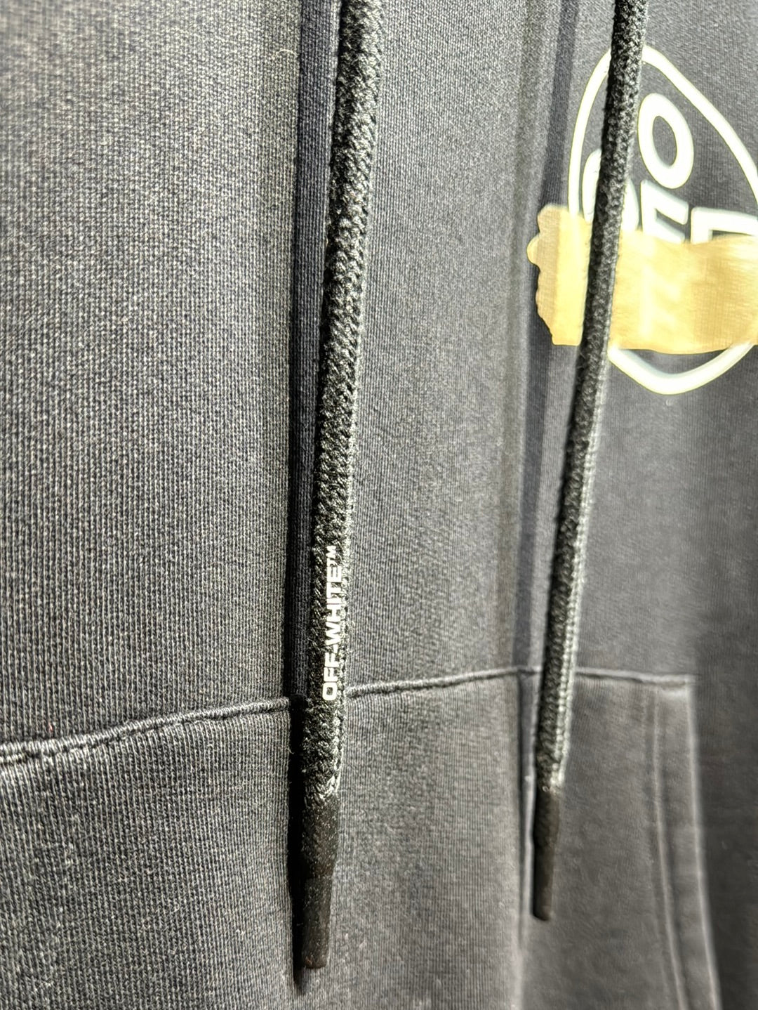 Black Off-White Diag Tape Hoodie