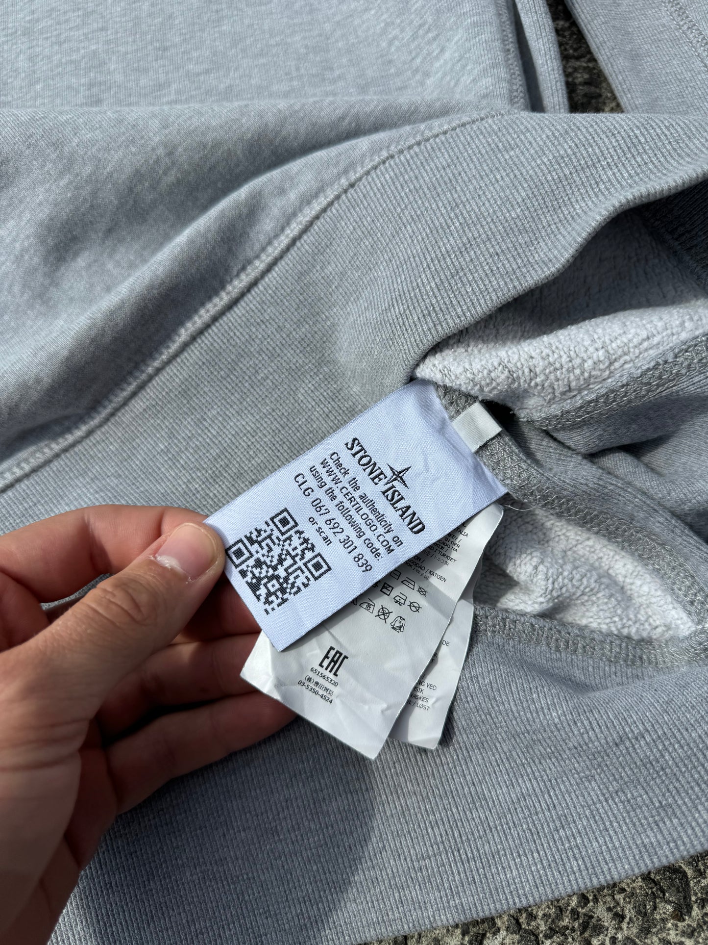 Stone Island Grey Badge Sweatshirt