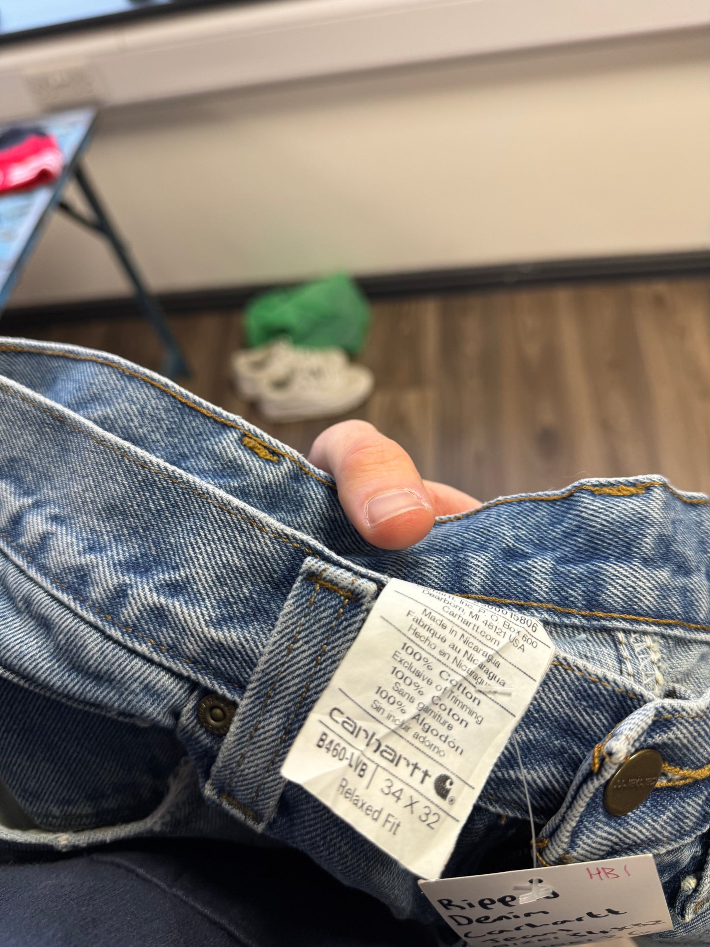 Carhartt Blue Denim Knee Patch Jeans