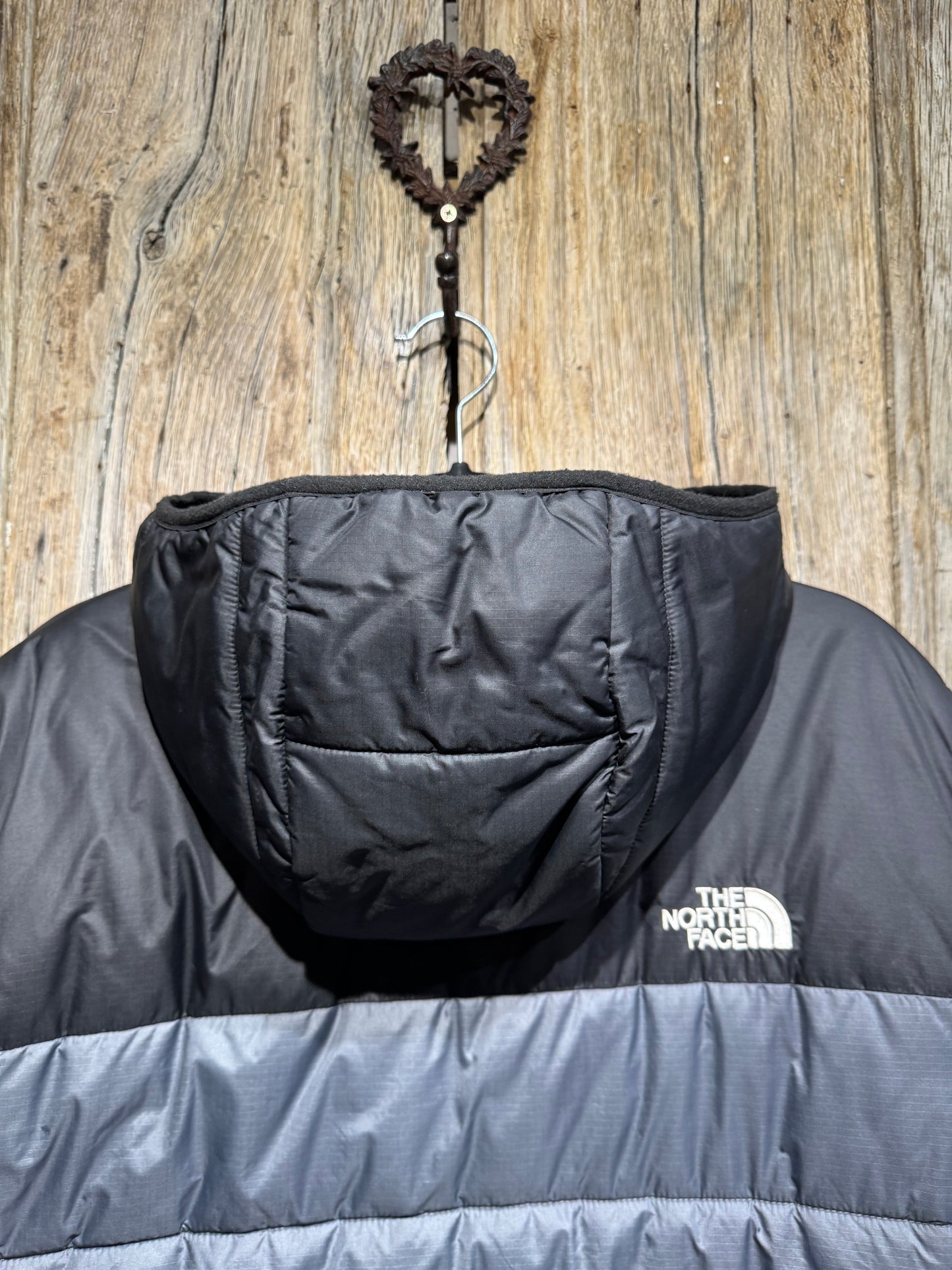 Grey North Face Synthetic Puffer Jacket