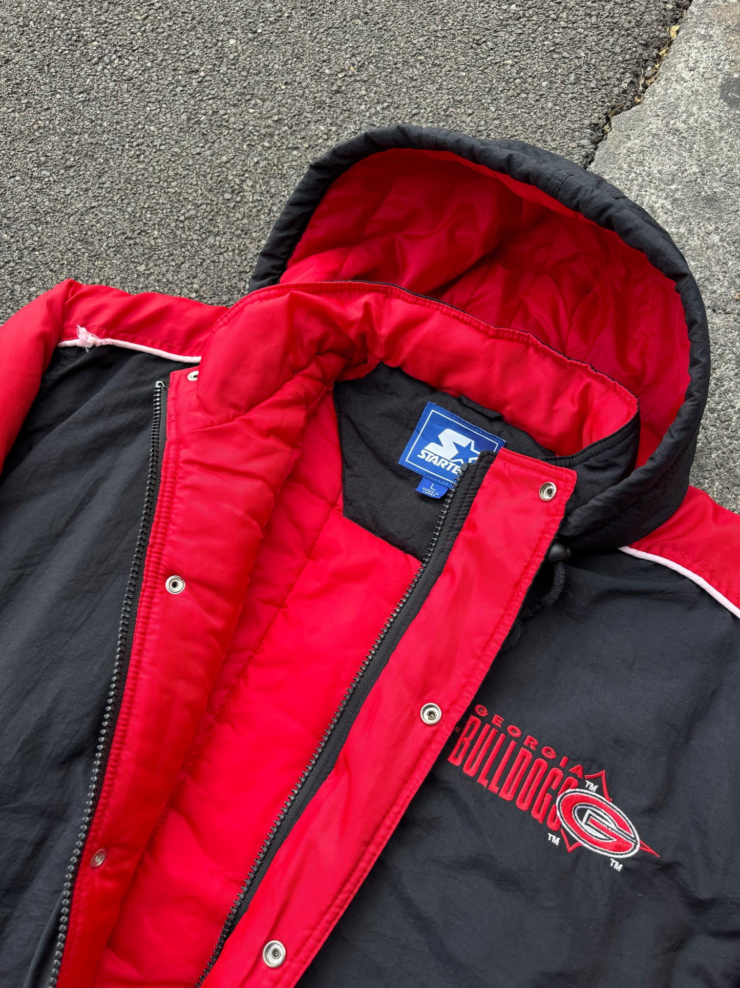 Vintage Georgia Bulldogs Starter Puffer Jacket