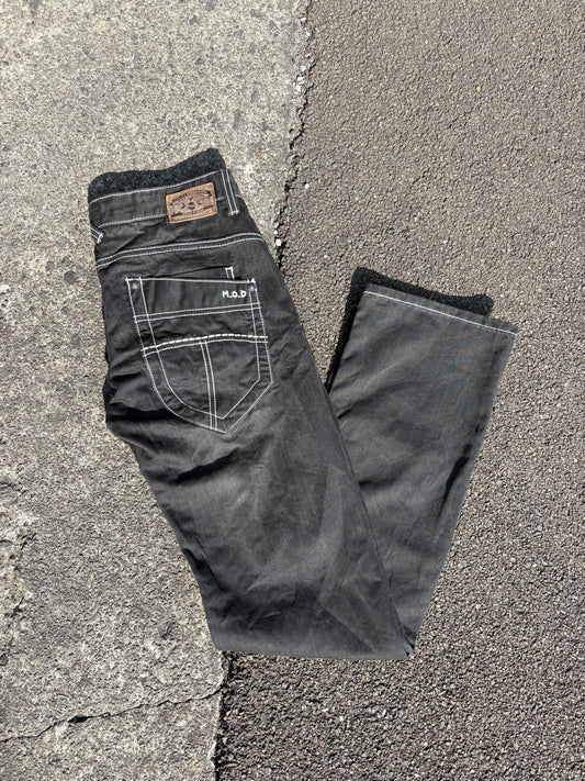 M.O.D Black Contrast Stitch Jeans