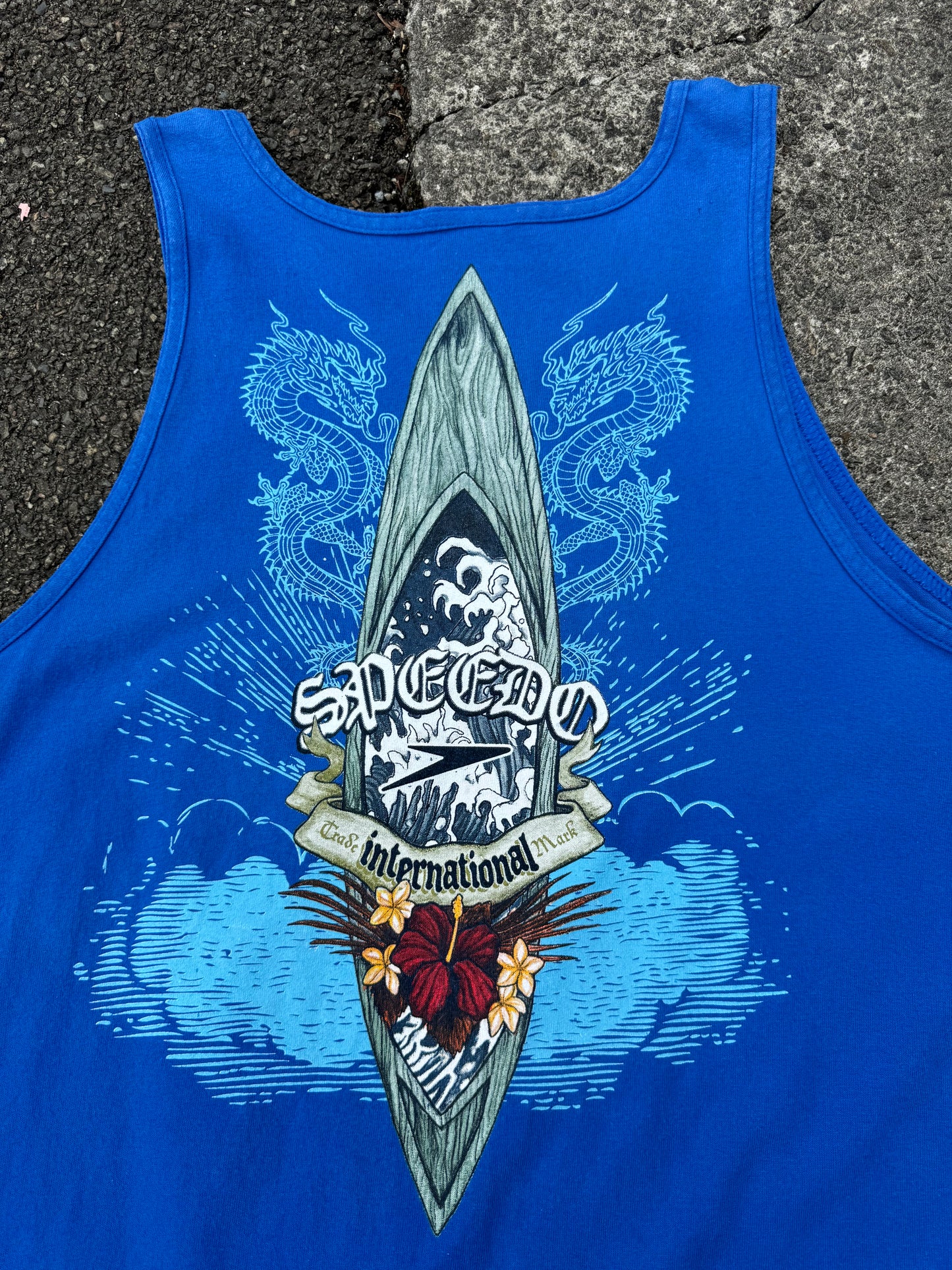 Vintage Blue Speedo Surf Vest