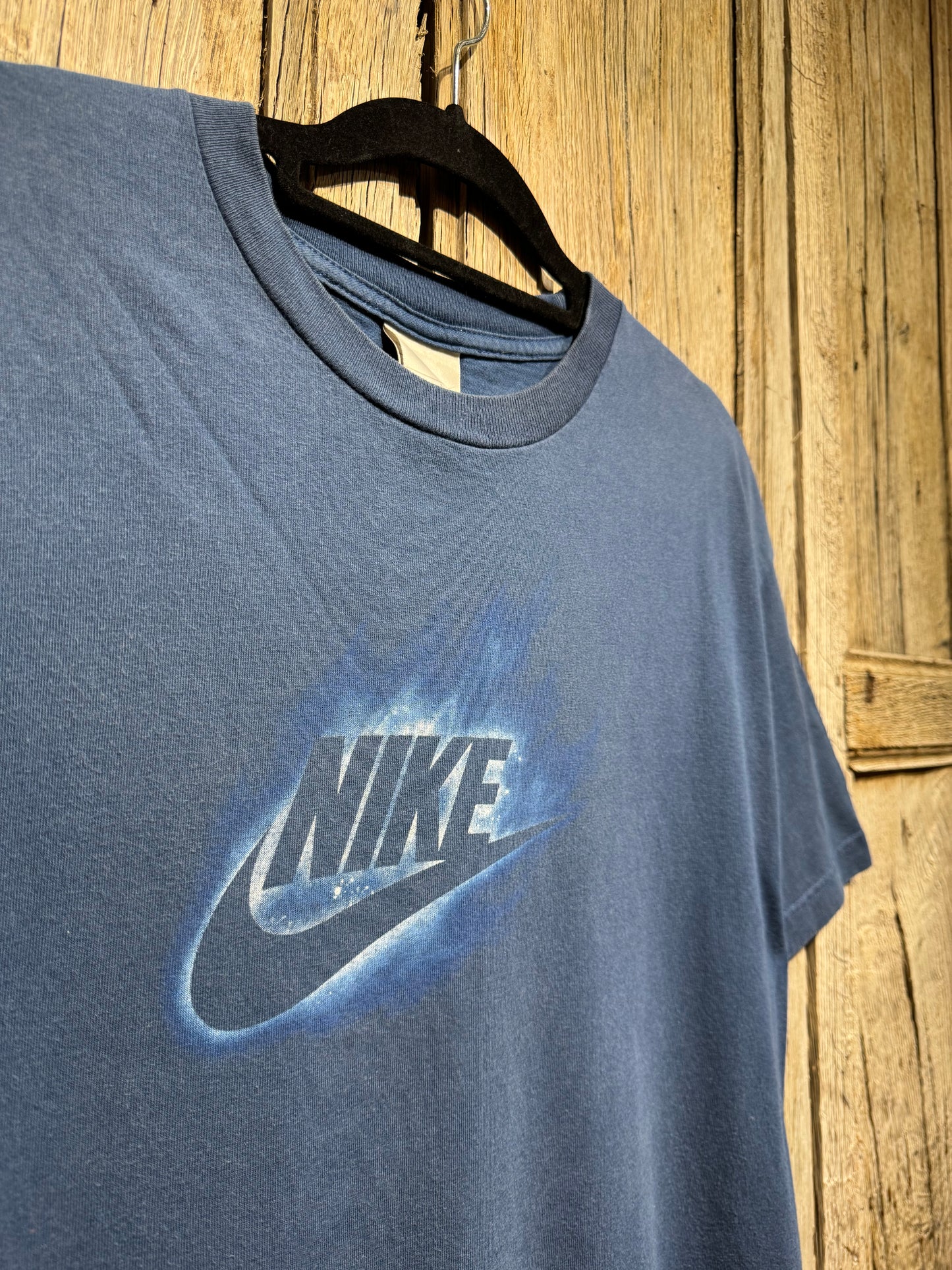 Vintage Blue Nike Logo Graphic Tee