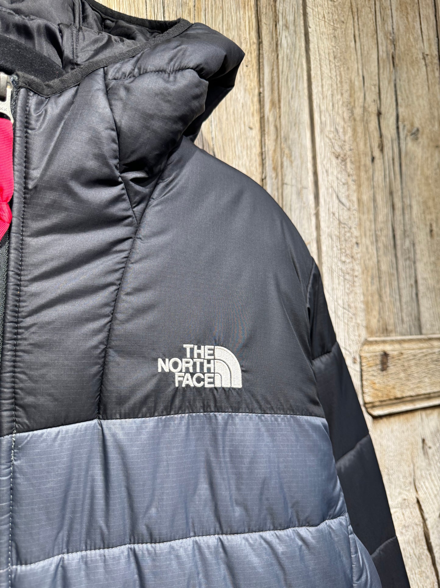 Grey North Face Synthetic Puffer Jacket