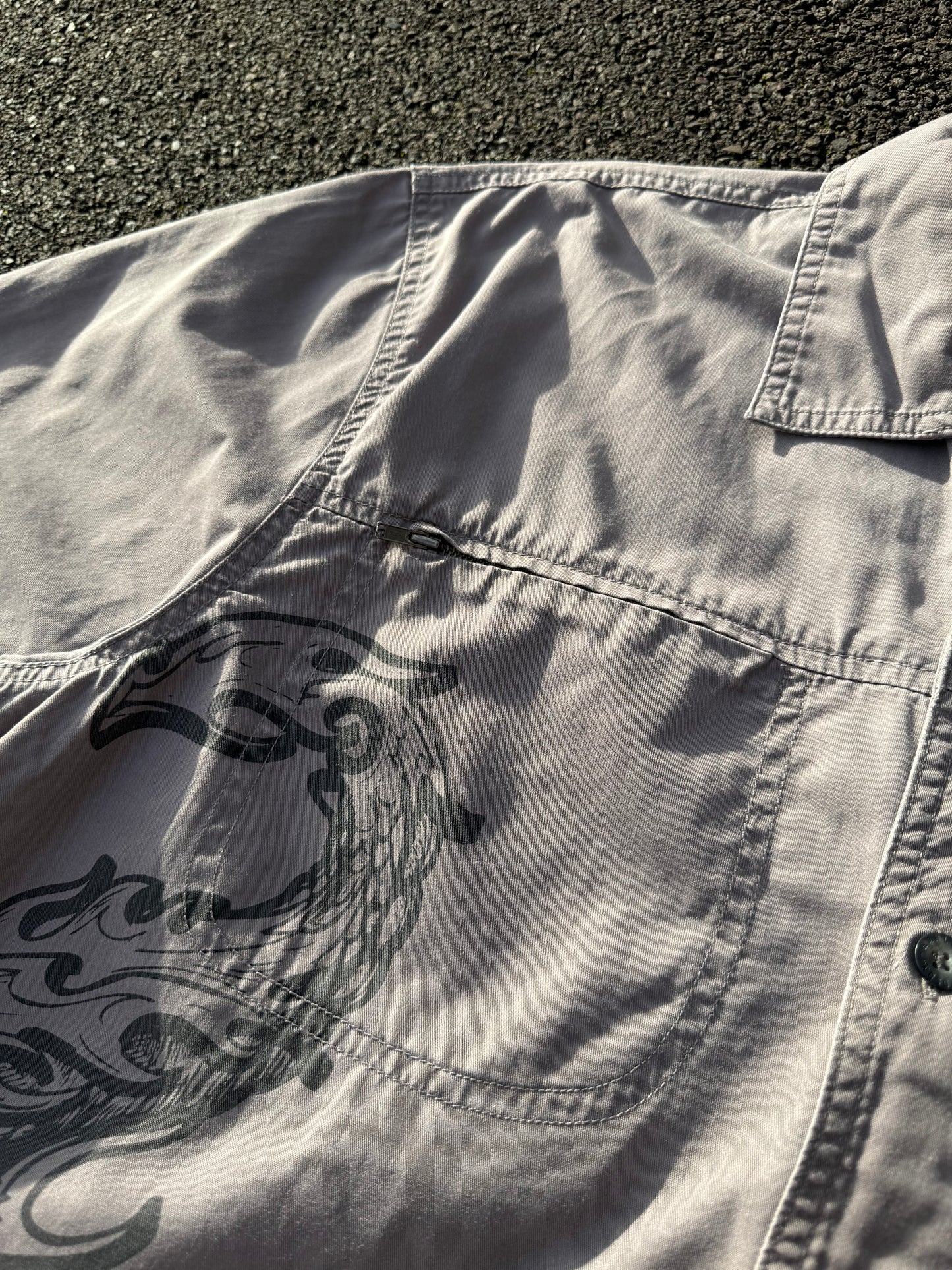 Harley Davidson Grey Button Shirt