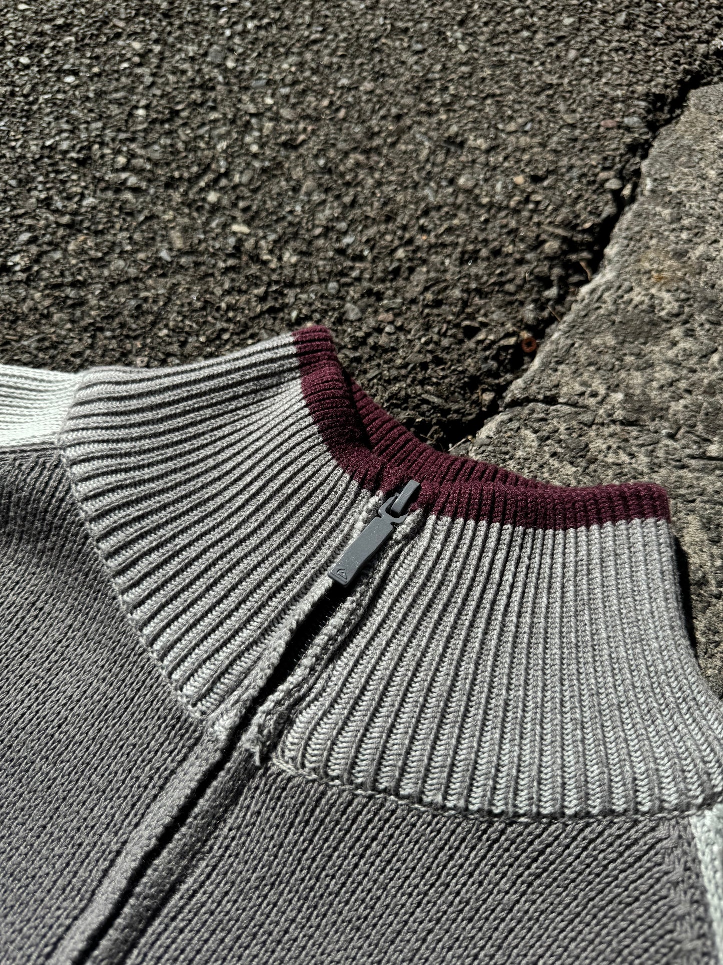Quiksilver 1/4 Zip Knit Jumper Y2K