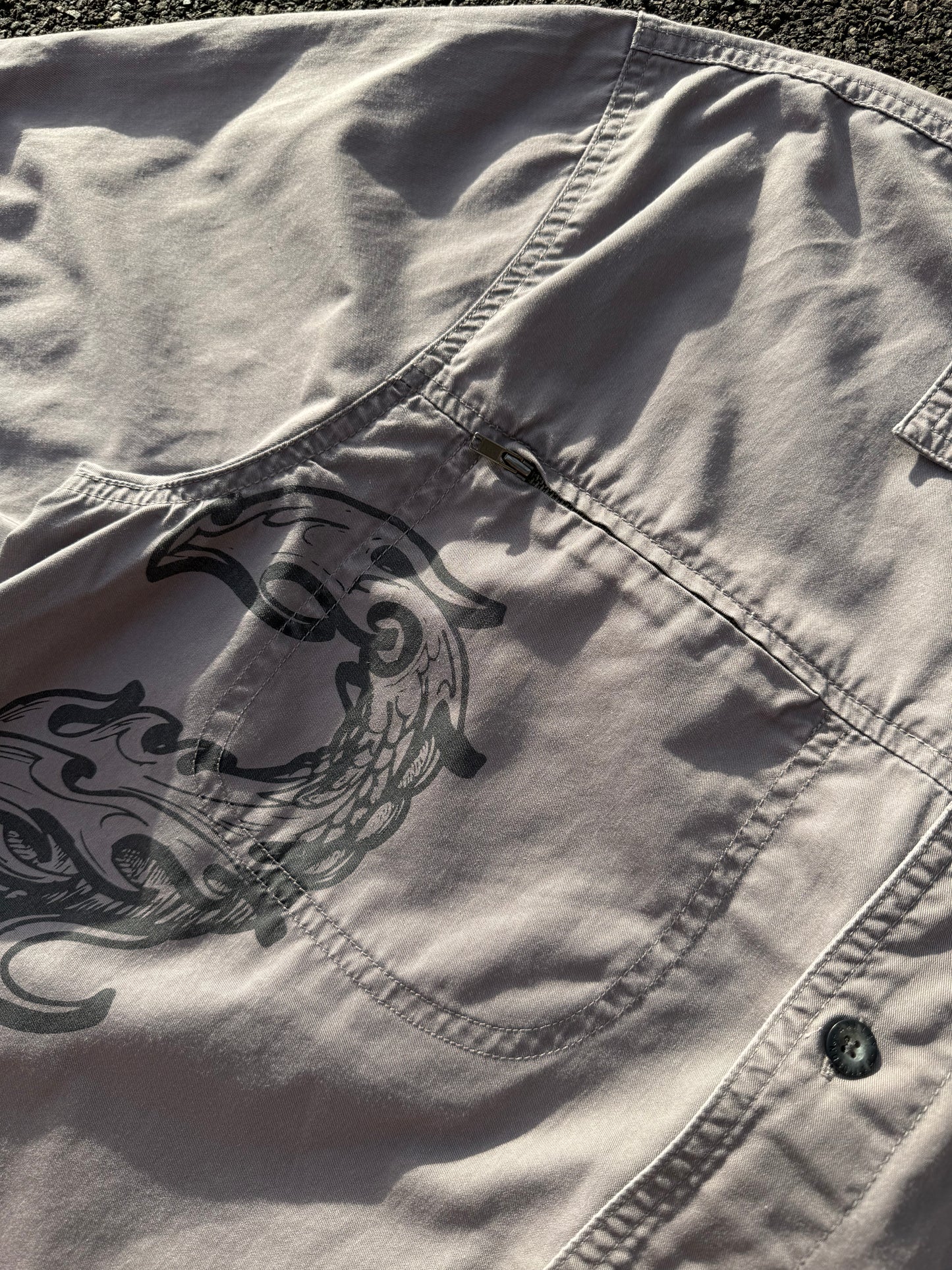 Harley Davidson Grey Button Shirt