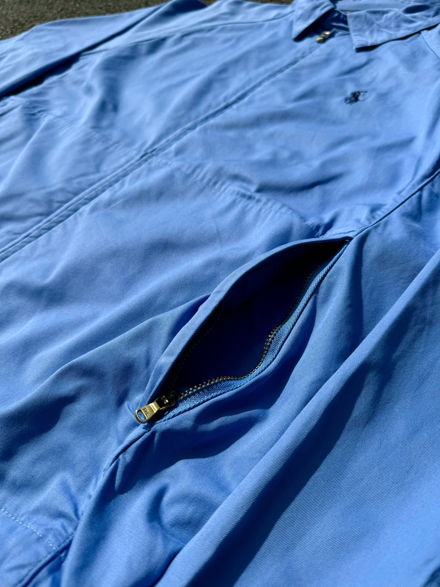Vintage Ralph Lauren Blue Golf Bomber Jacket