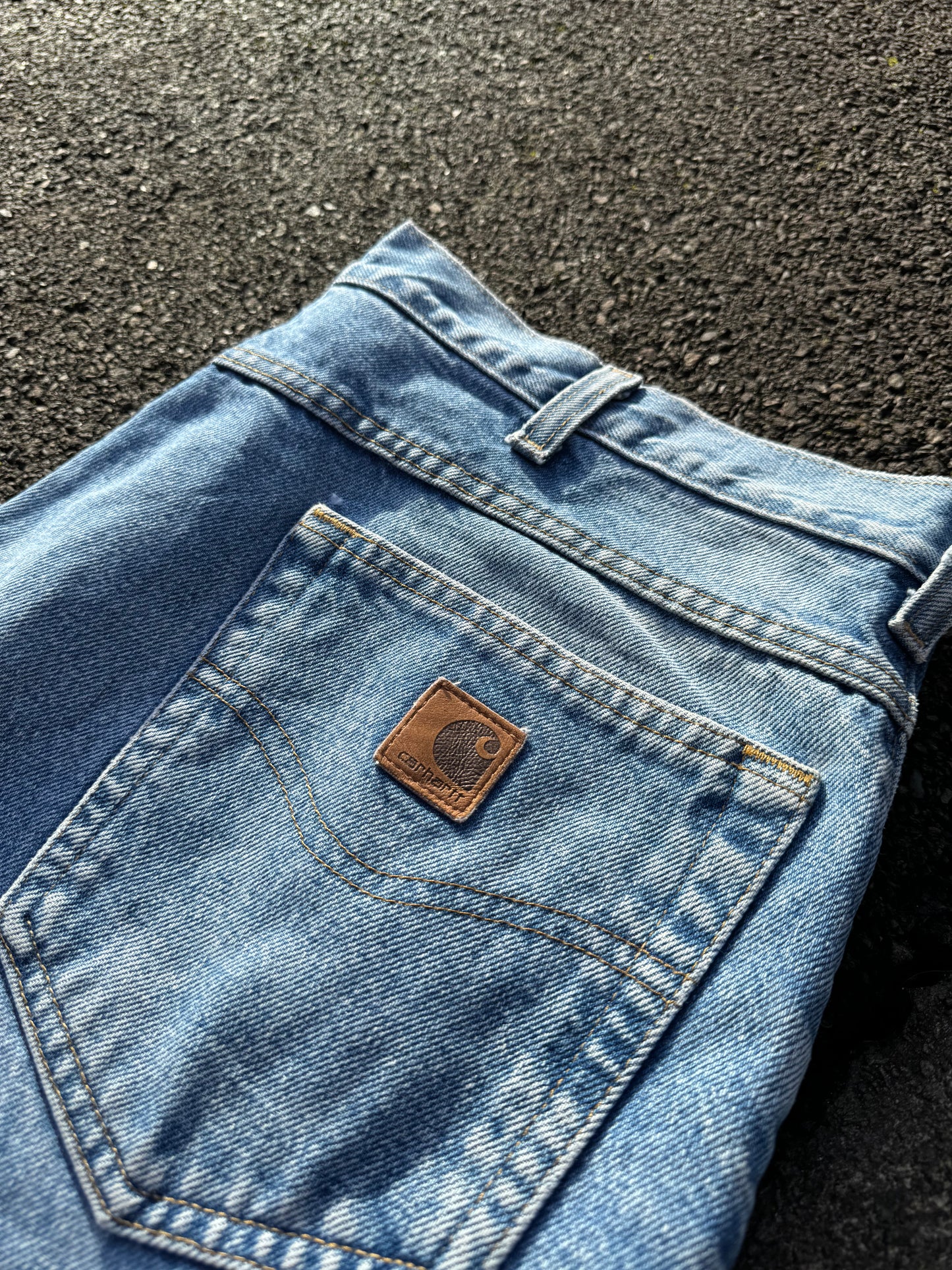 Vintage Carhartt Blue Check Lined Jeans