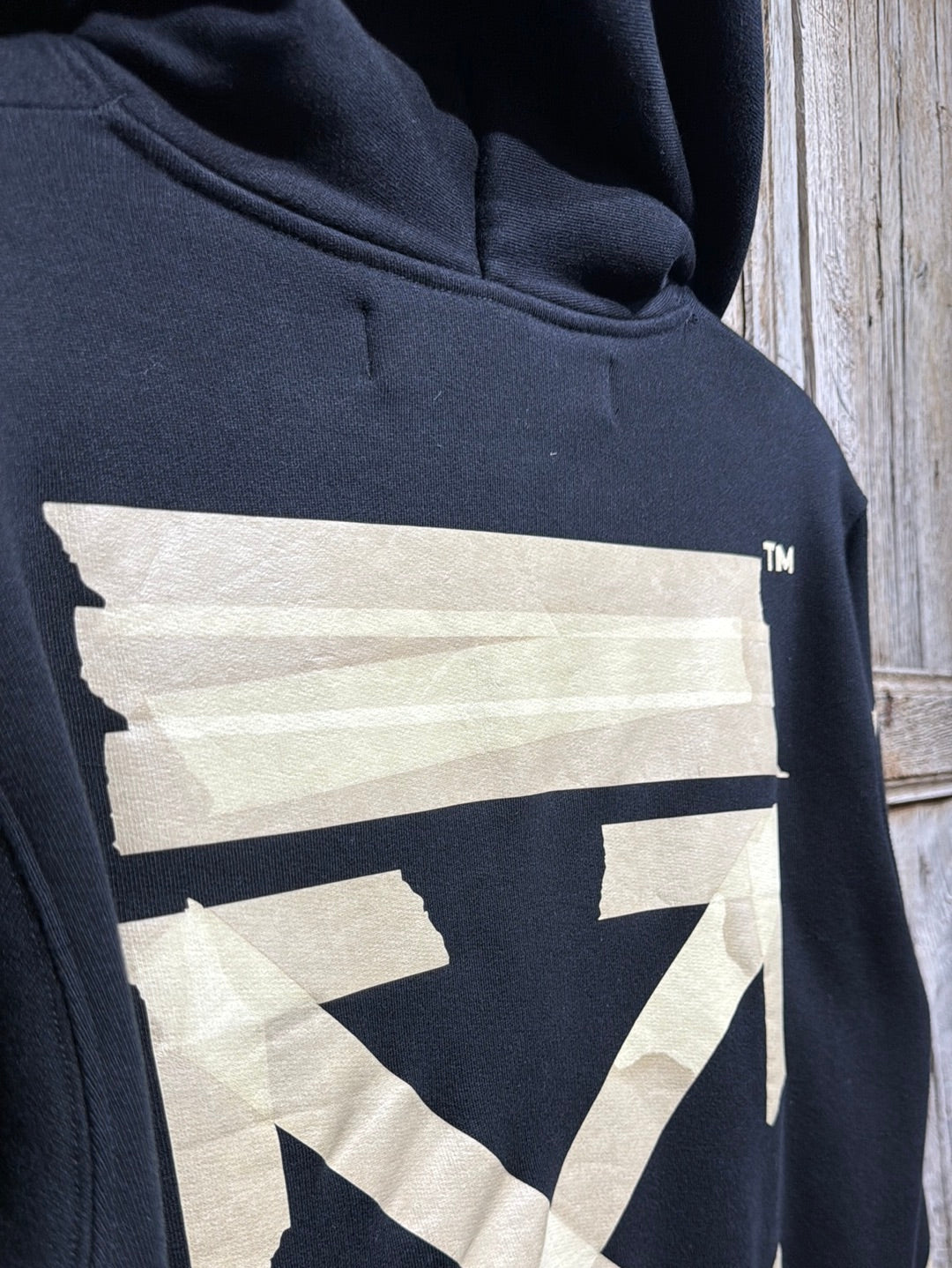 Black Off-White Diag Tape Hoodie