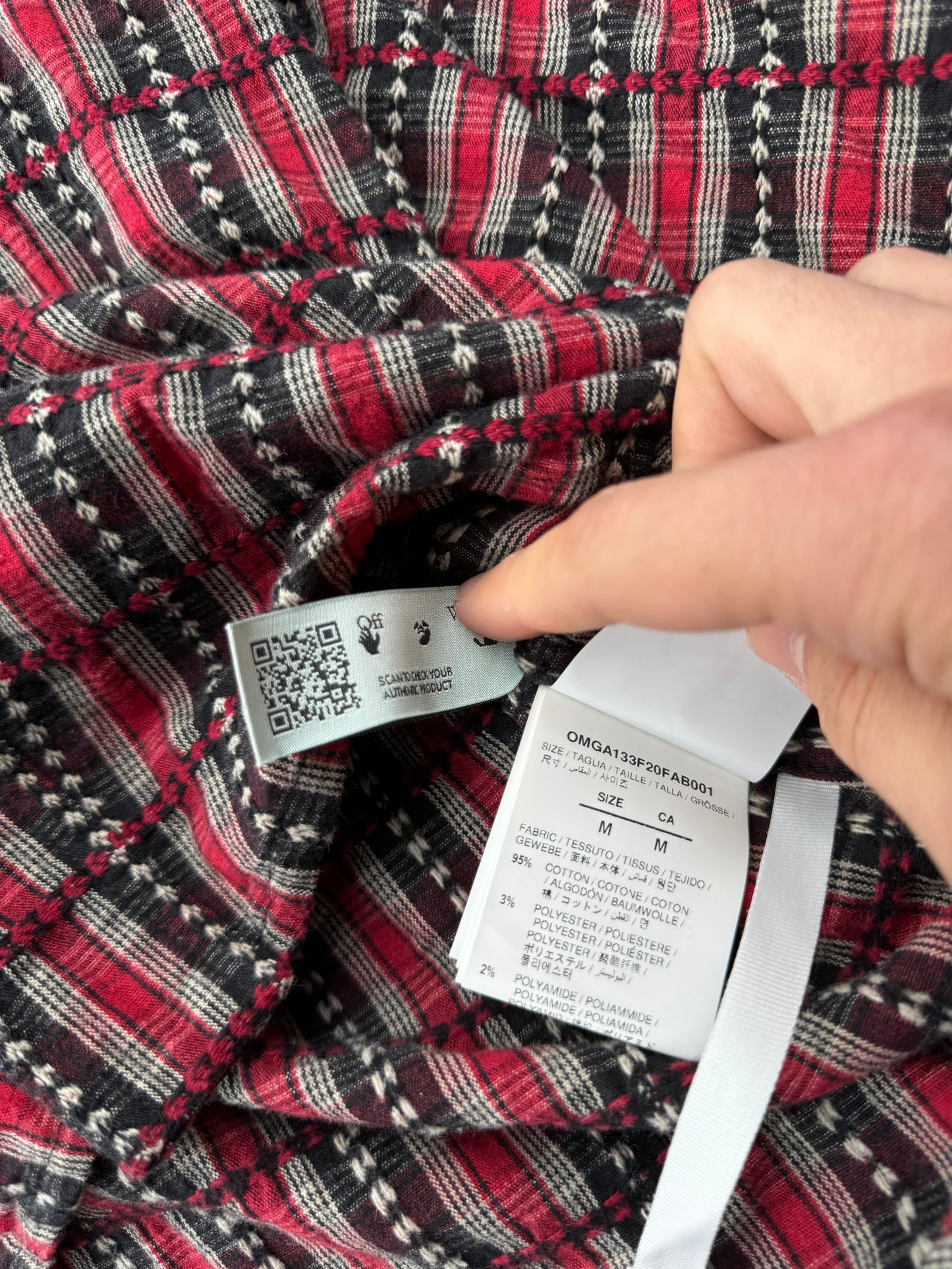 Off-White Check Flannel Shirt