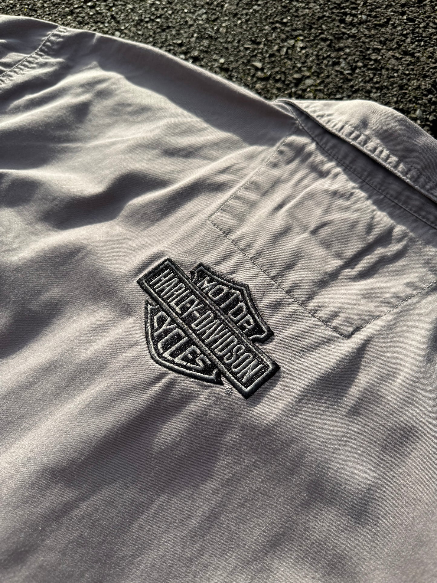 Harley Davidson Grey Button Shirt