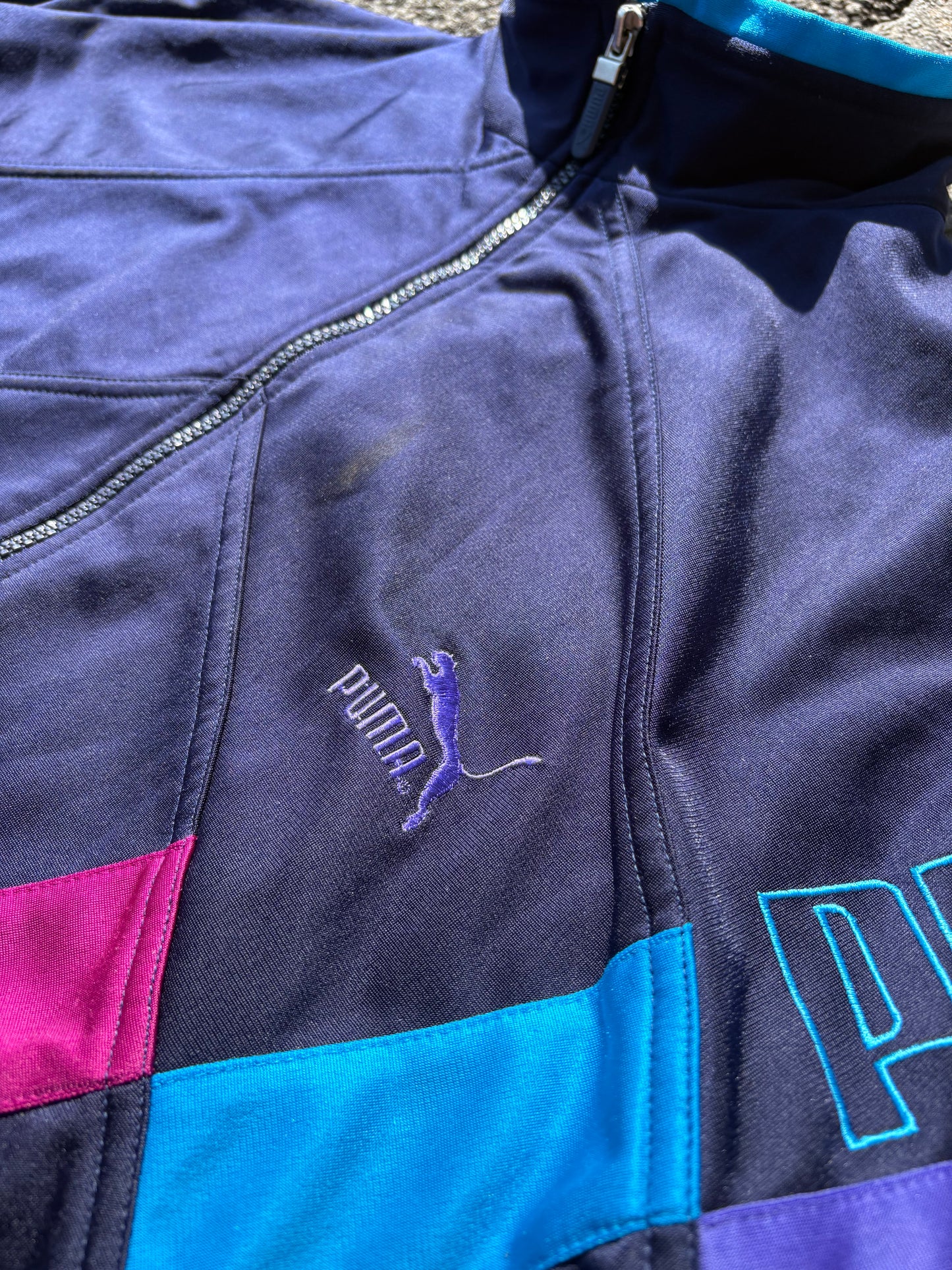 Vintage Puma Purple Track Jacket