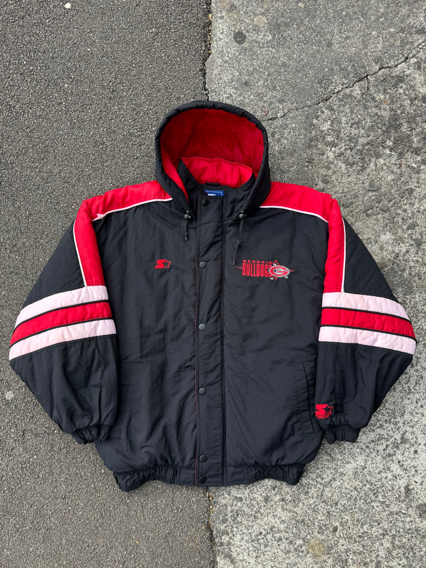 Vintage Georgia Bulldogs Starter Puffer Jacket