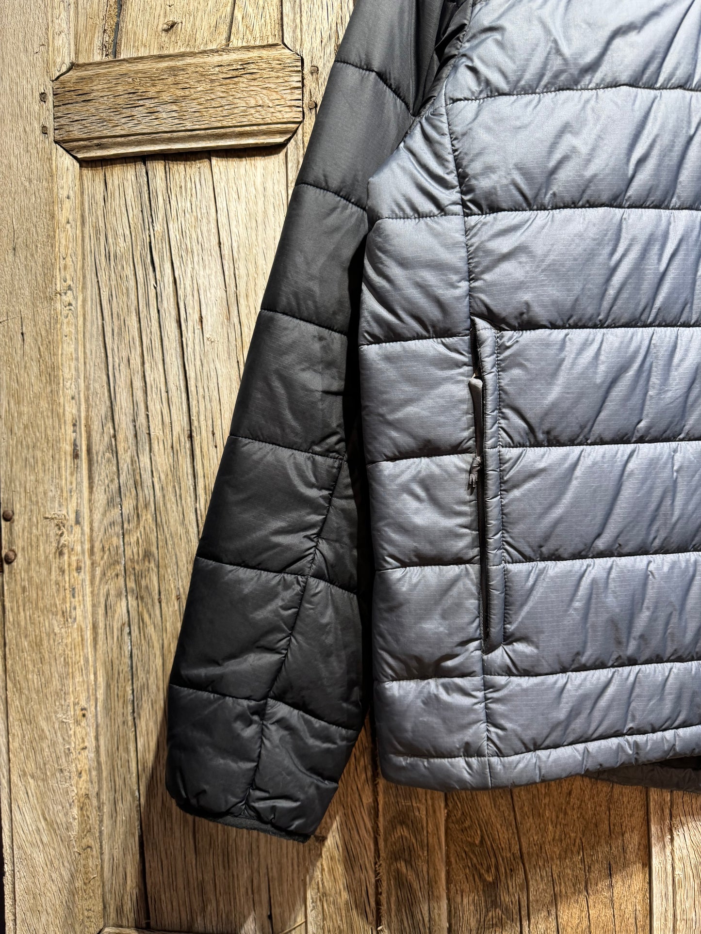 Grey North Face Synthetic Puffer Jacket