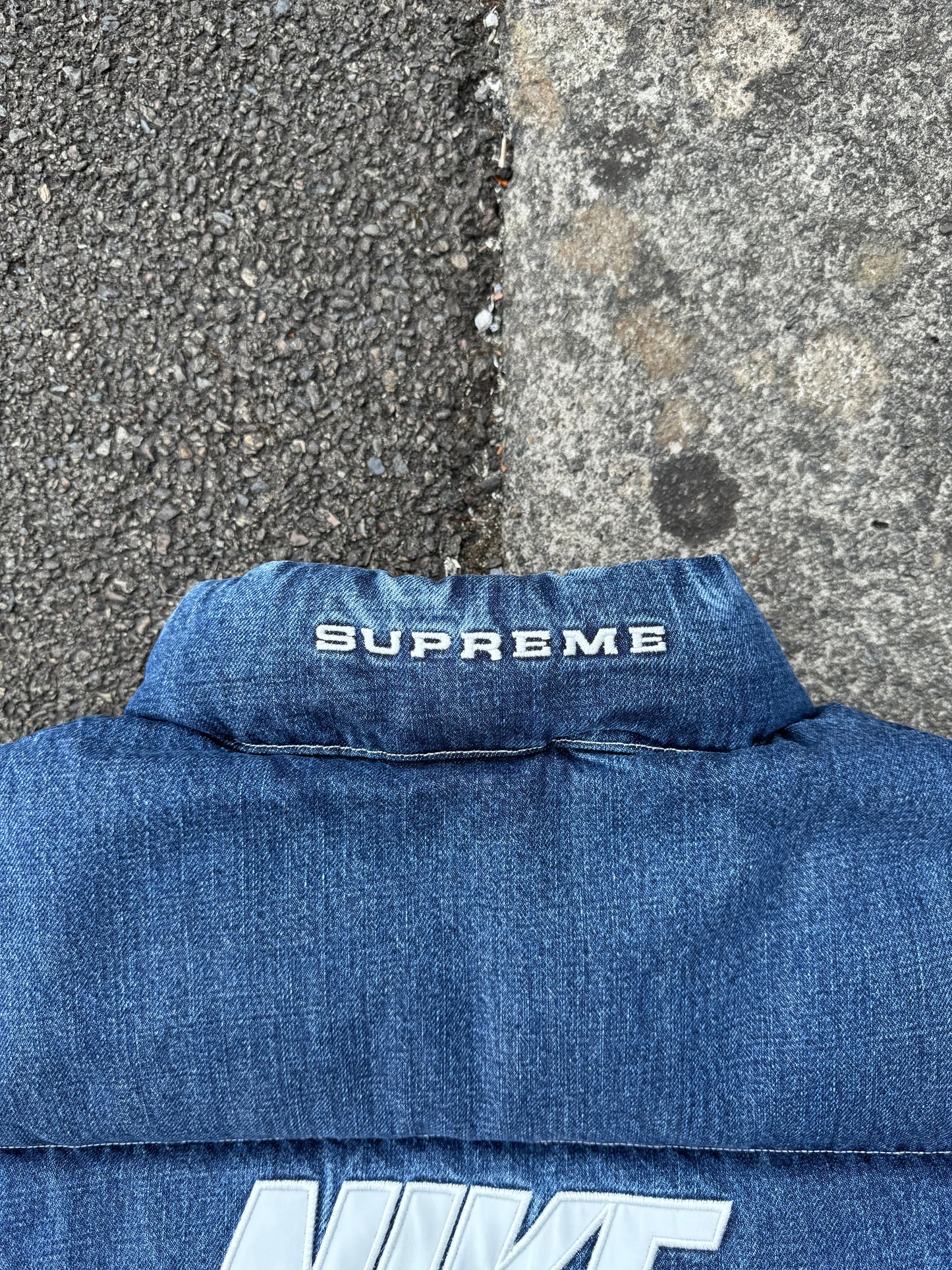 Nike x Supreme Denim Puffer Vest