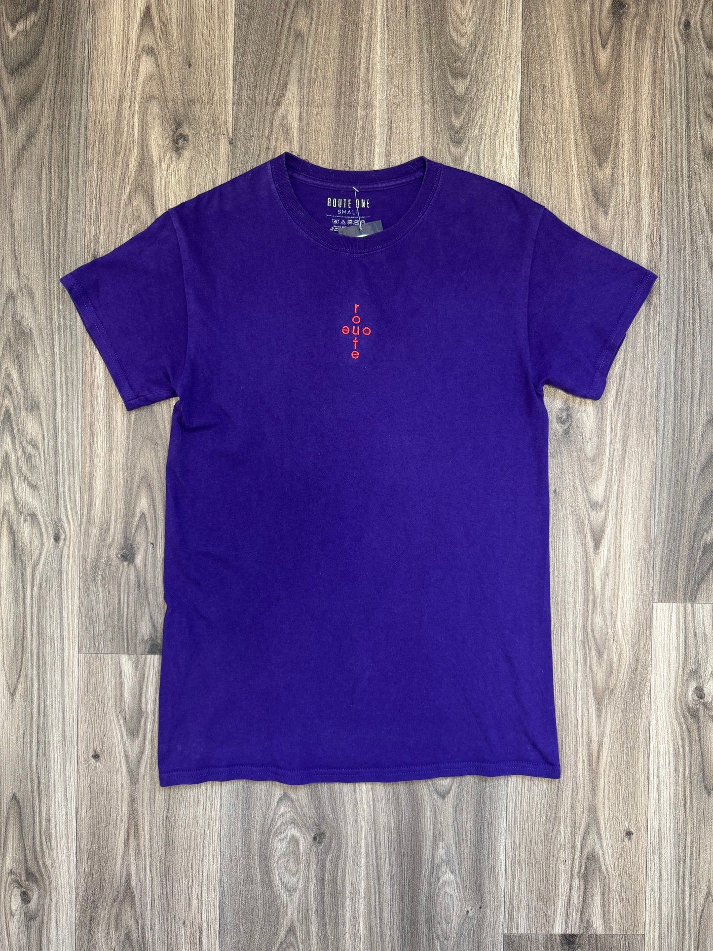 Route One Embroidered Purple Tee