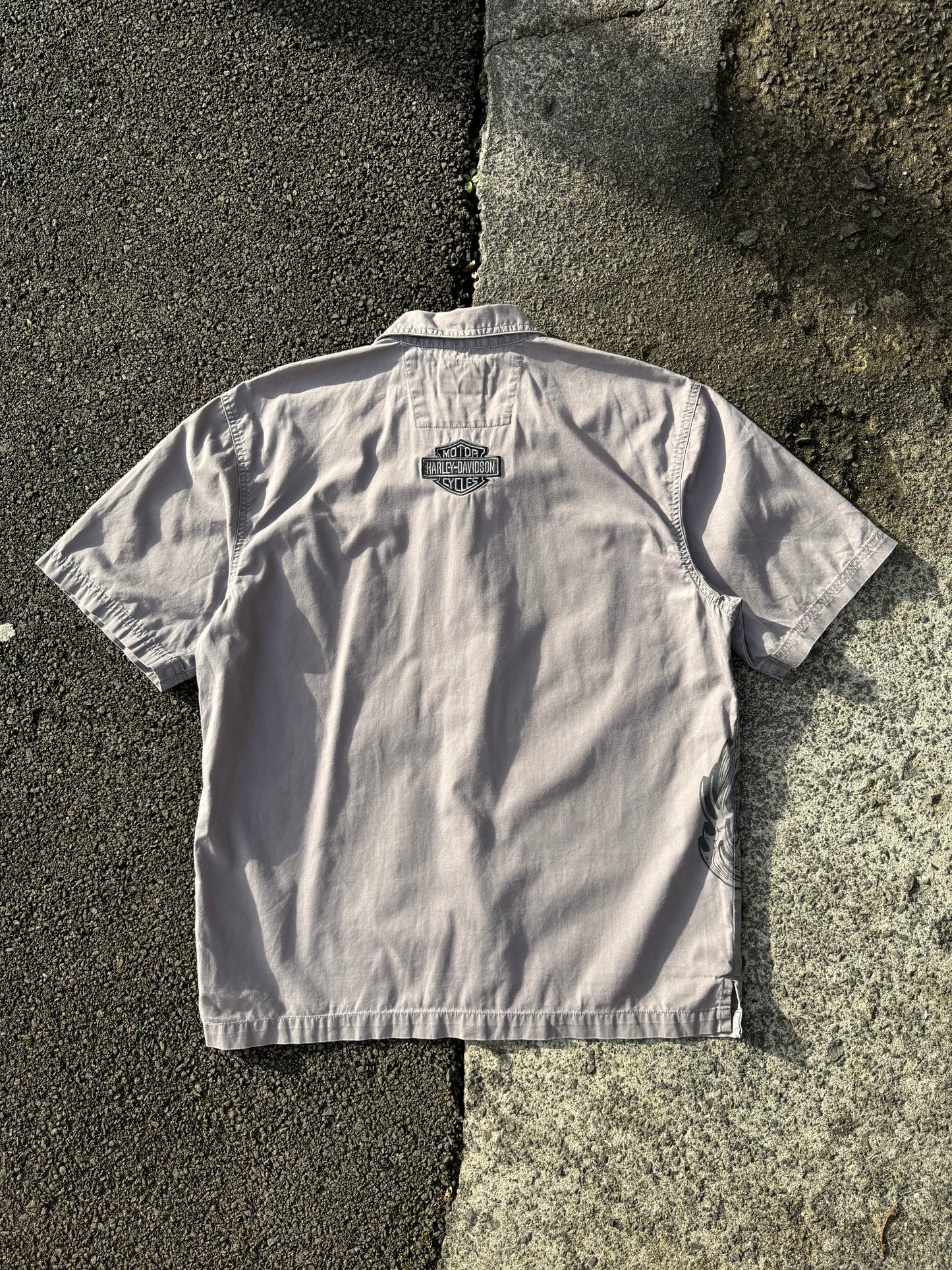 Harley Davidson Grey Button Shirt