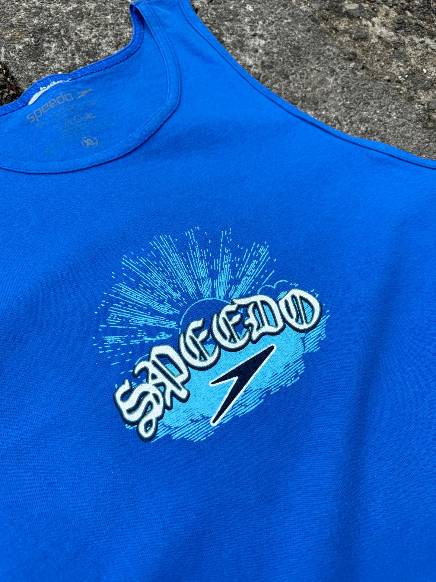 Vintage Blue Speedo Surf Vest