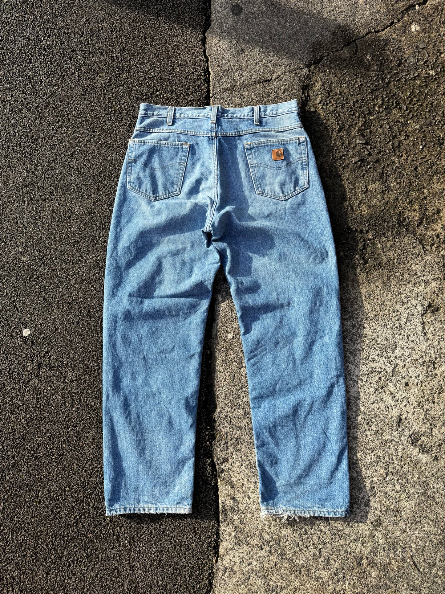 Vintage Carhartt Blue Check Lined Jeans