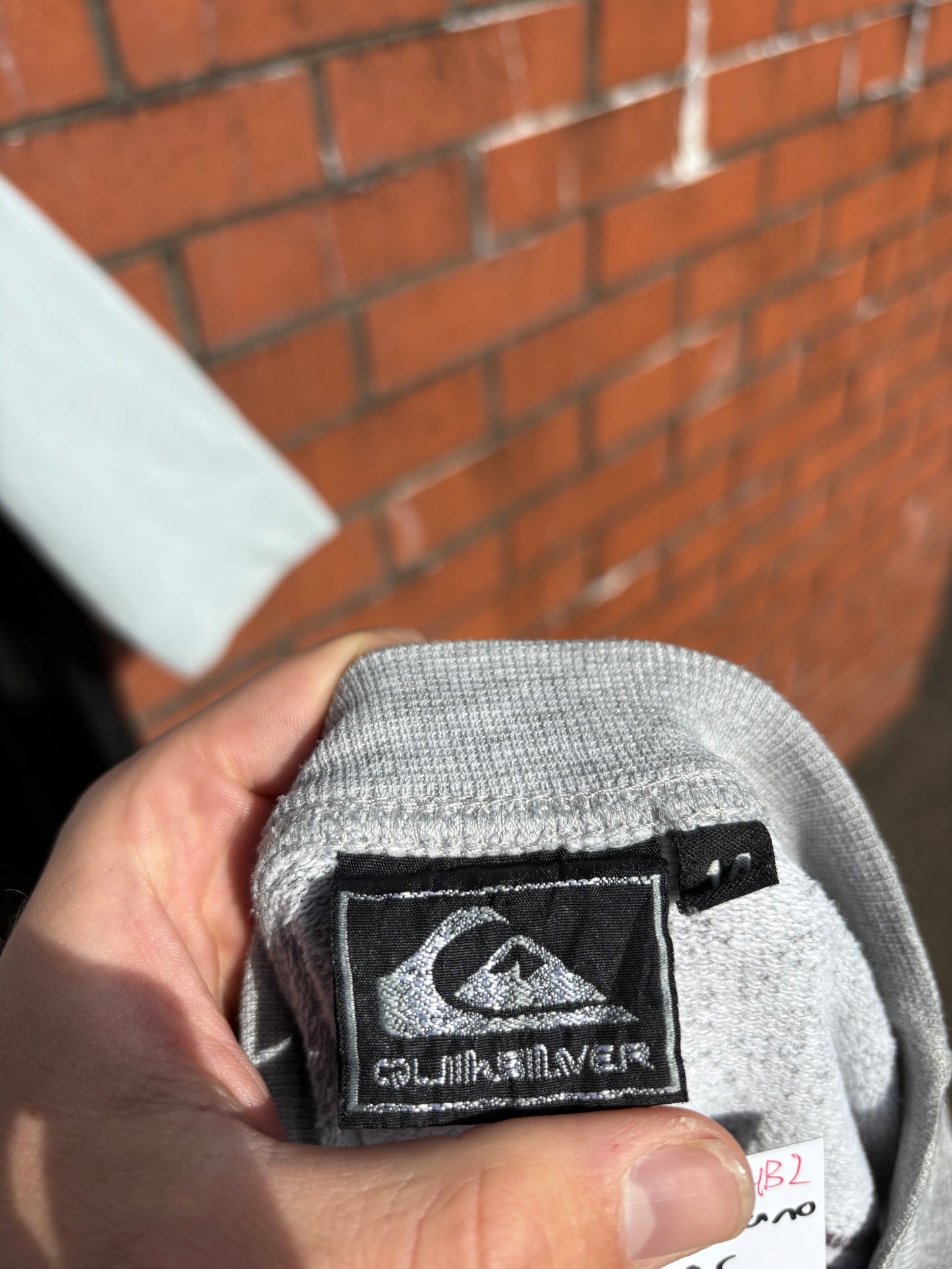 Grey Quiksilver Embroidered Sweatshirt