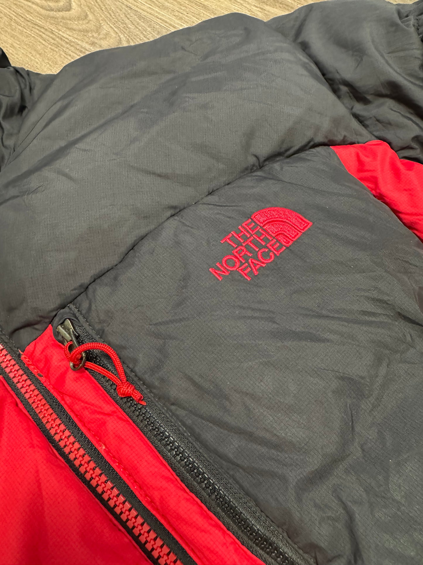 Red North Face Puffer Coat