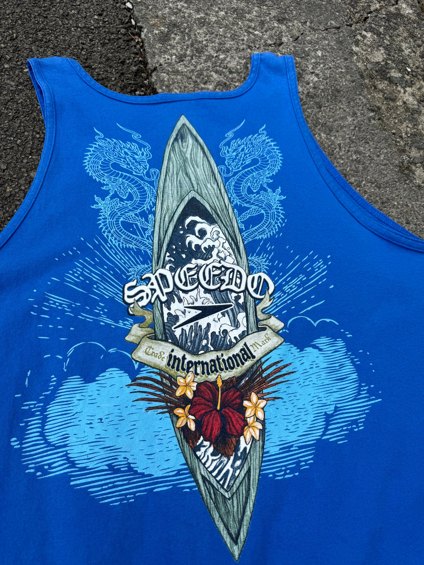 Vintage Blue Speedo Surf Vest