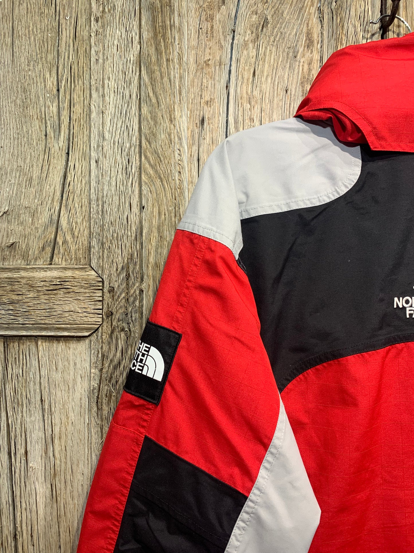 North Face Red Panelling Hyvent Coat