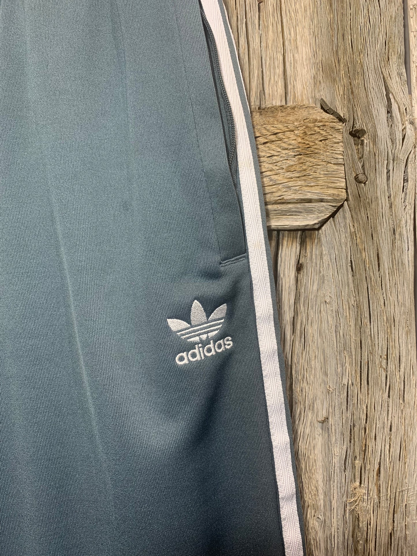 Adidas Grey 3 Stripe Joggers