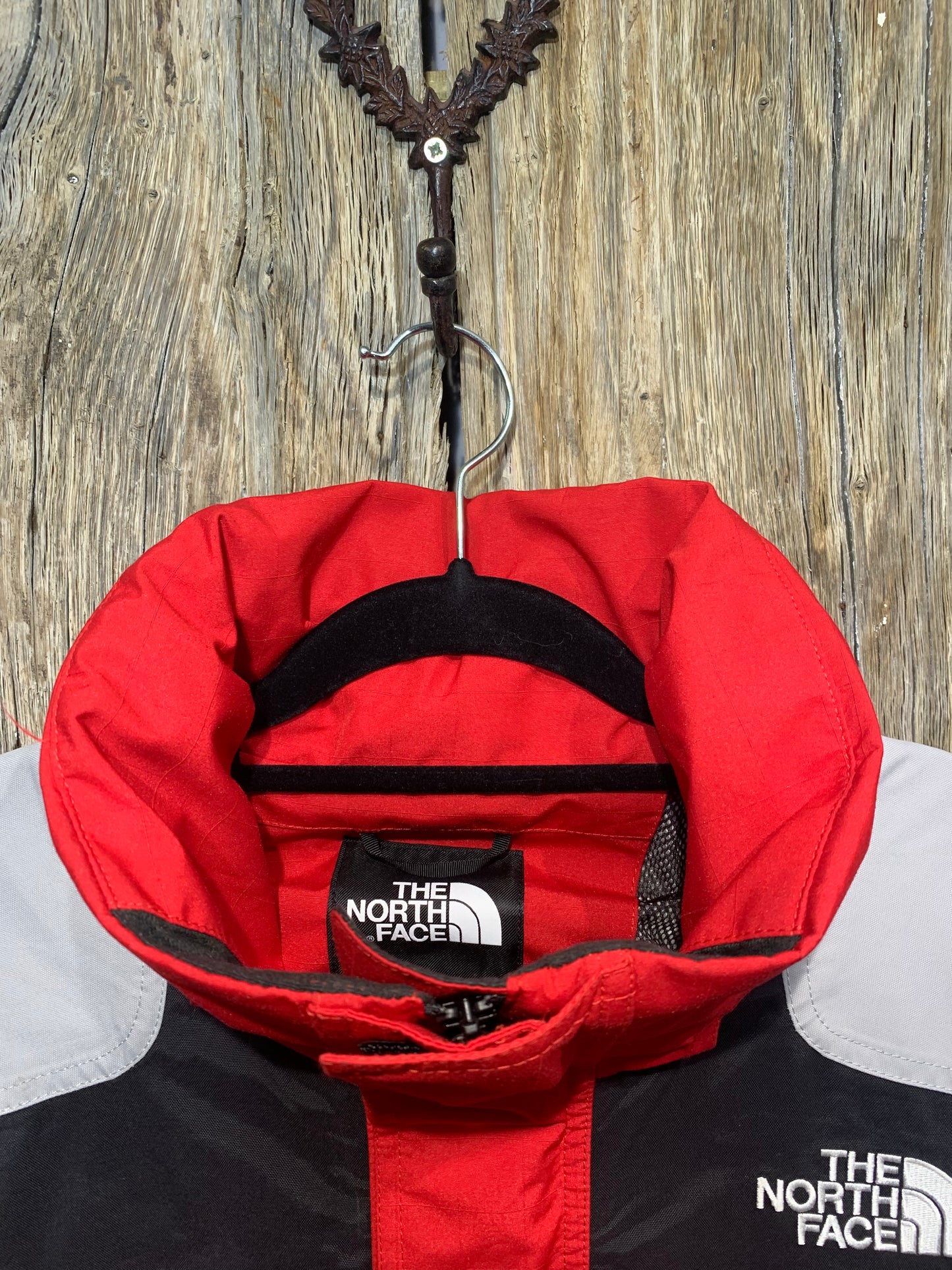 North Face Red Panelling Hyvent Coat