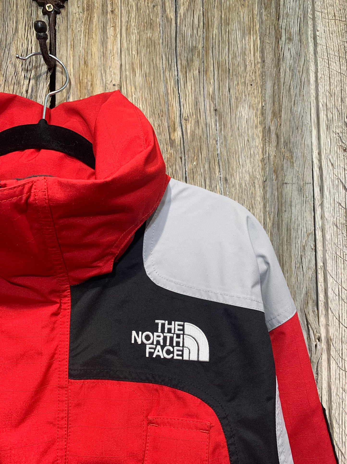 North Face Red Panelling Hyvent Coat