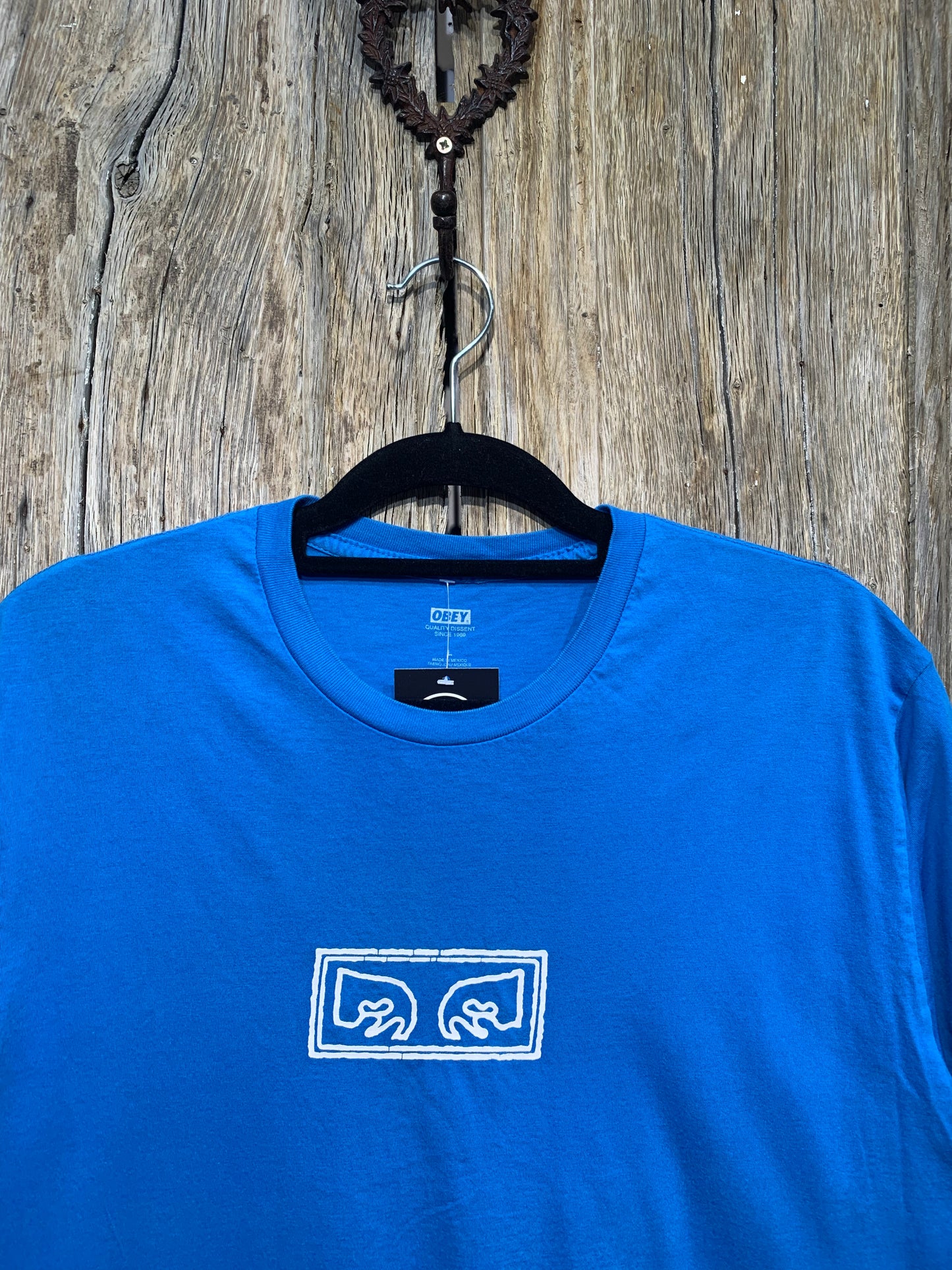 Blue OBEY Graphic Logo Tee
