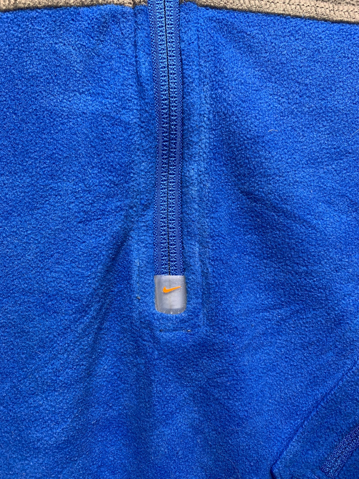 Vintage Nike Blue and Orange 1/4 Zip Fleece