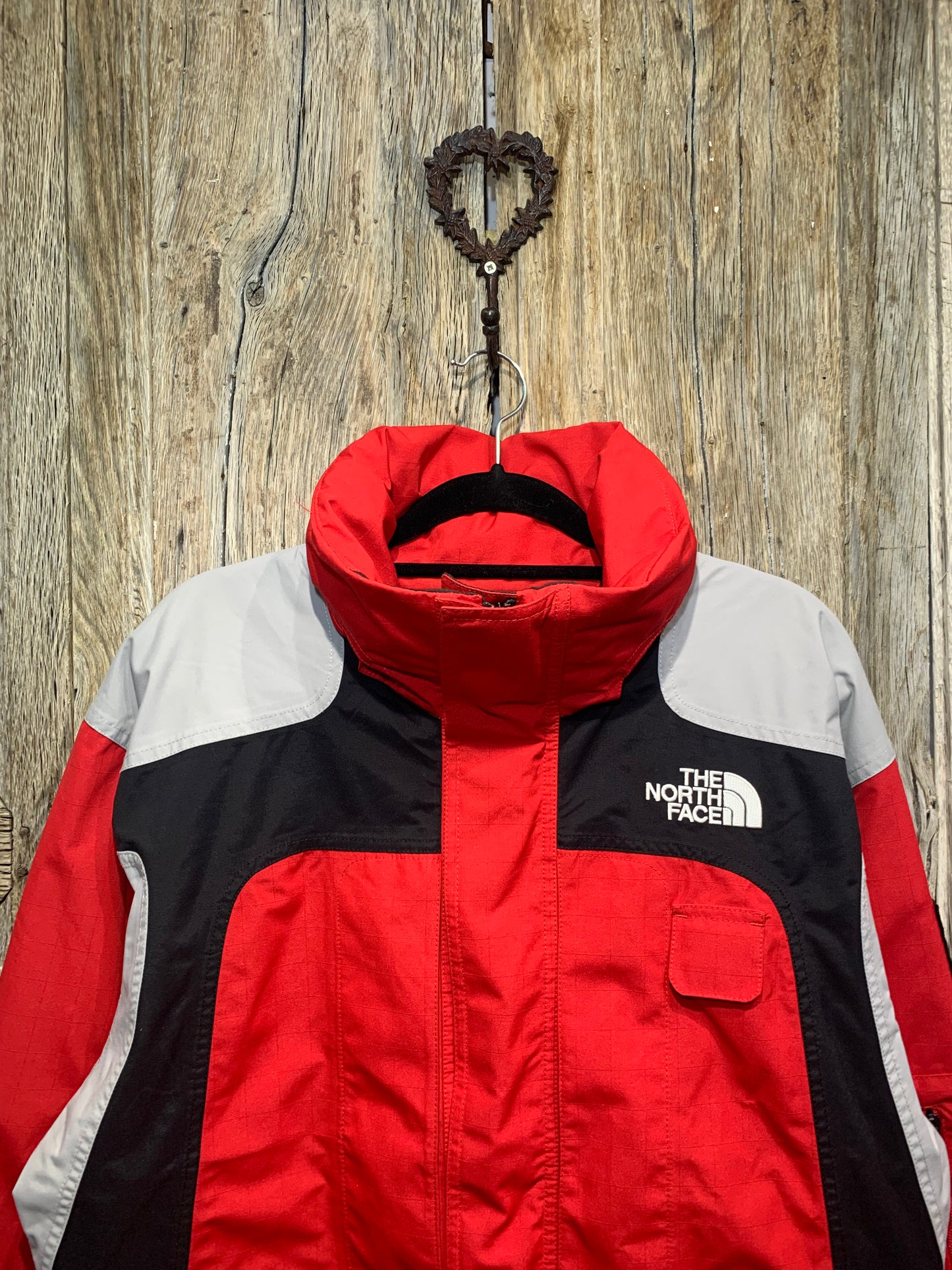 North Face Red Panelling Hyvent Coat